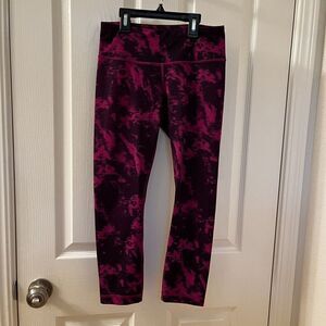 Lululemon Wunder Under Crop Leggings Tie Dye Women's Size 4